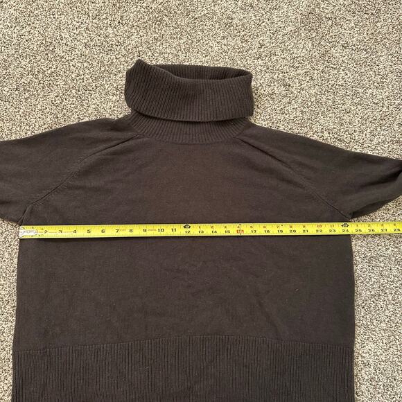 Athleta dark brown wool/cashmere knit turtleneck sweater size M - Picture 10 of 15